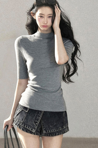Conjunto de chaqueta y top de capa base de punto
