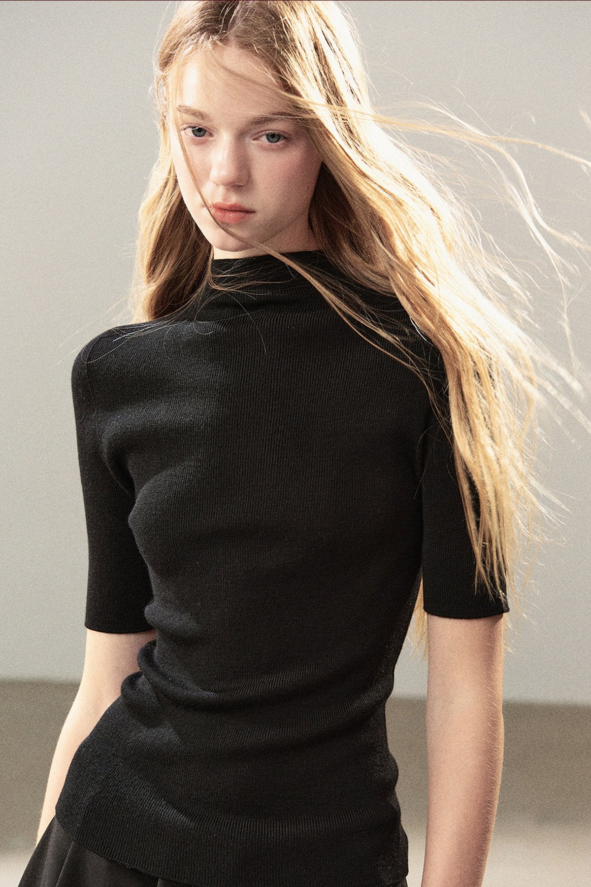 Conjunto de chaqueta y top de capa base de punto
