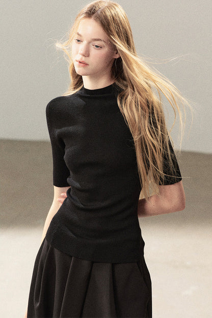 Conjunto de chaqueta y top de capa base de punto