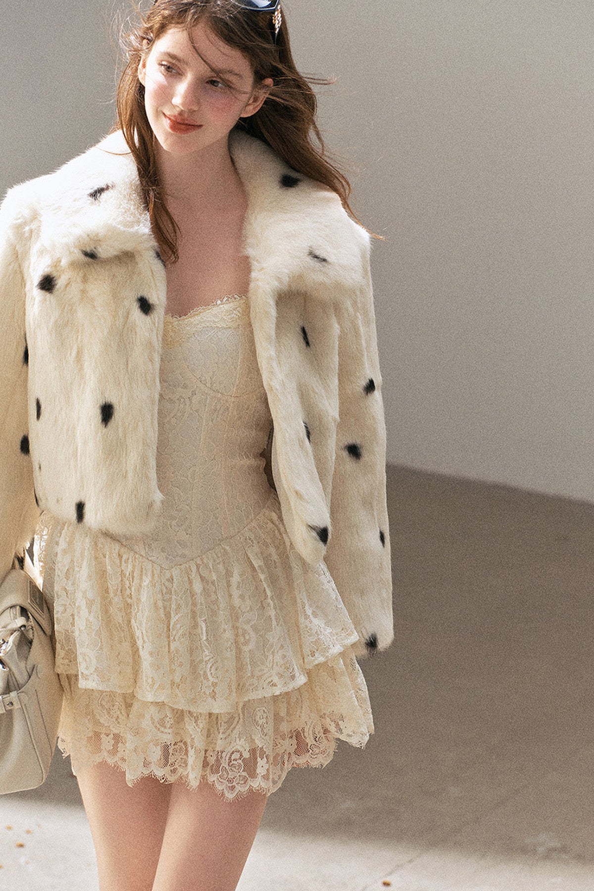 Spotted Rabbit Fur Jacket