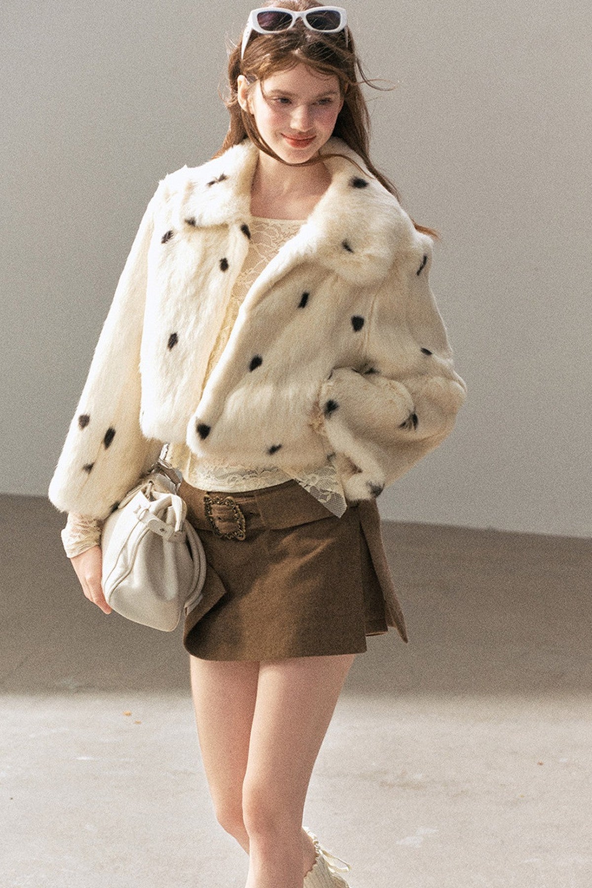 Spotted Rabbit Fur Jacket