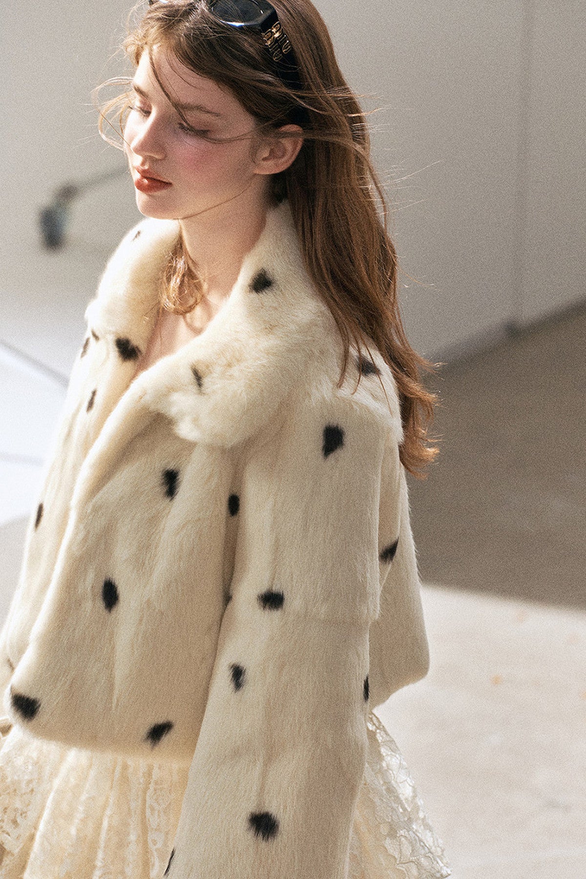 Spotted Rabbit Fur Jacket