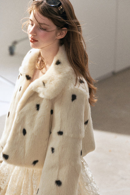 Spotted Rabbit Fur Jacket