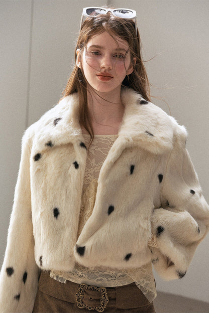 Spotted Rabbit Fur Jacket