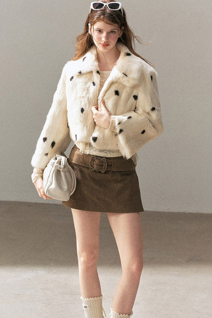 Spotted Rabbit Fur Jacket