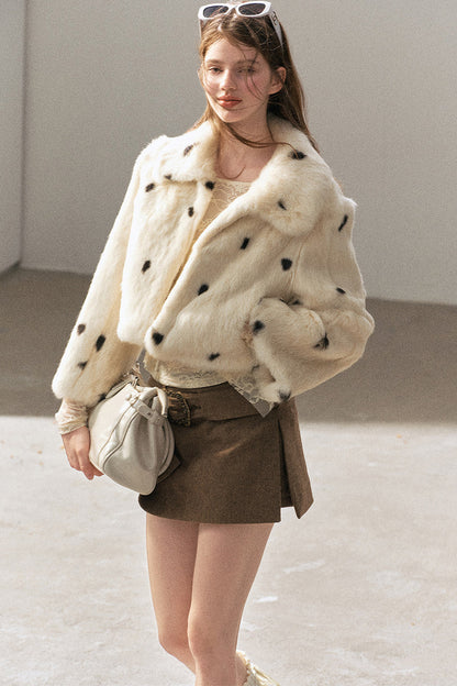 Spotted Rabbit Fur Jacket