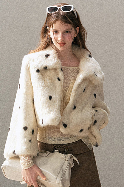 Spotted Rabbit Fur Jacket