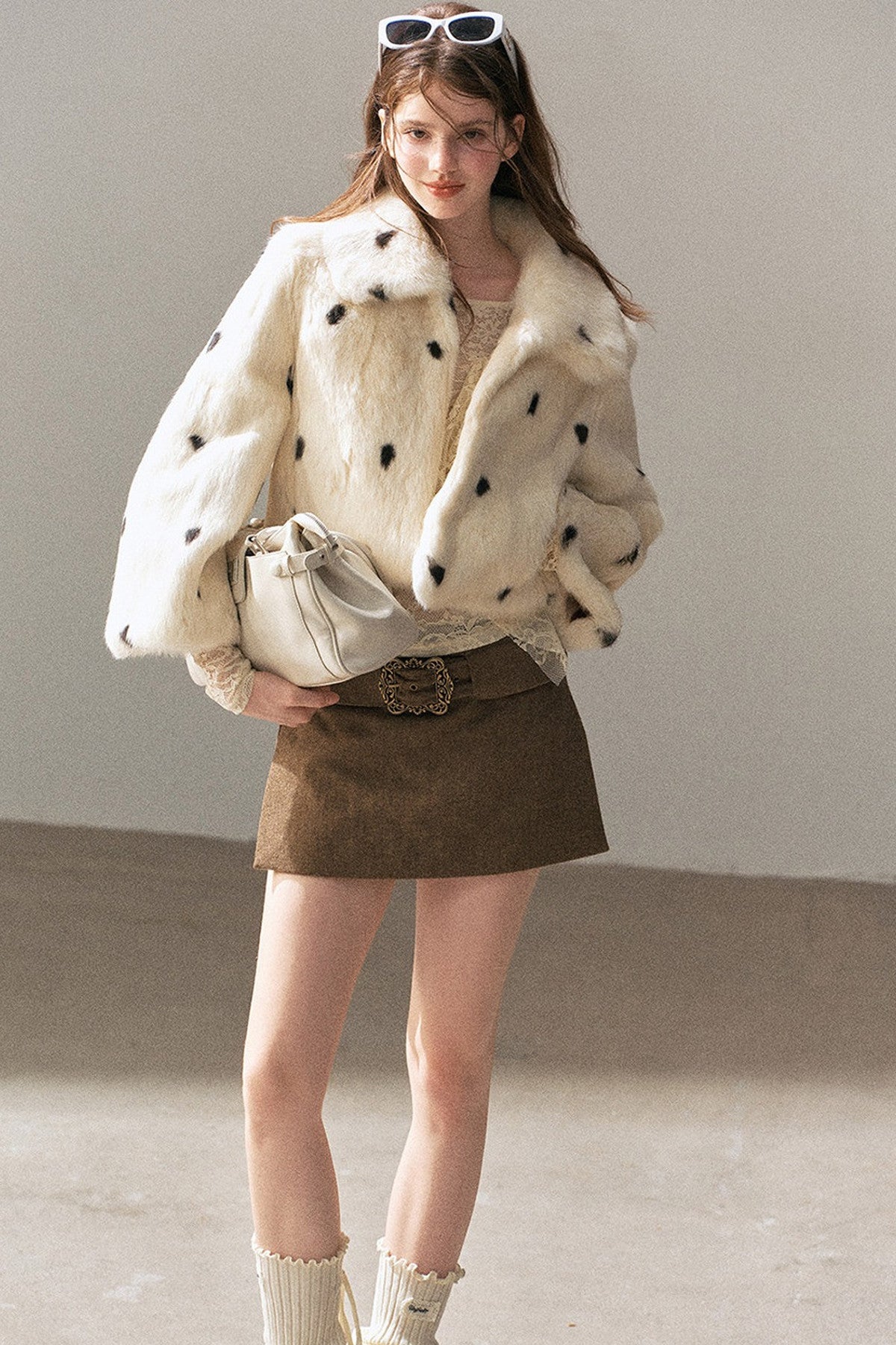 Spotted Rabbit Fur Jacket