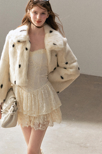 Spotted Rabbit Fur Jacket
