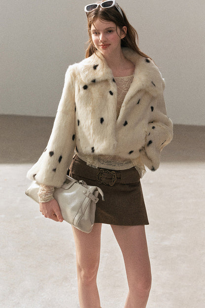 Spotted Rabbit Fur Jacket