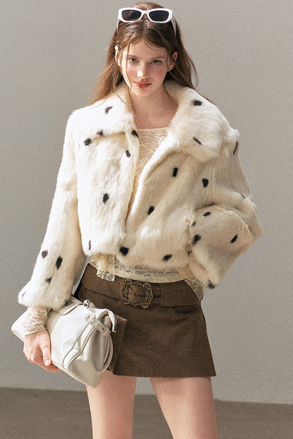 Spotted Rabbit Fur Jacket