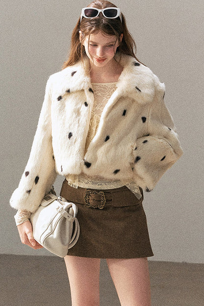 Spotted Rabbit Fur Jacket