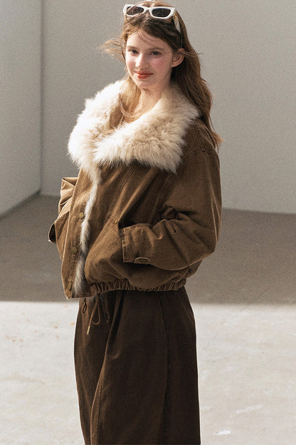 Fox Fur Collar Down Parka