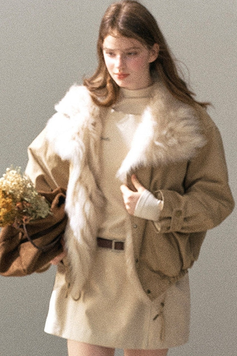 Fox Fur Collar Down Parka