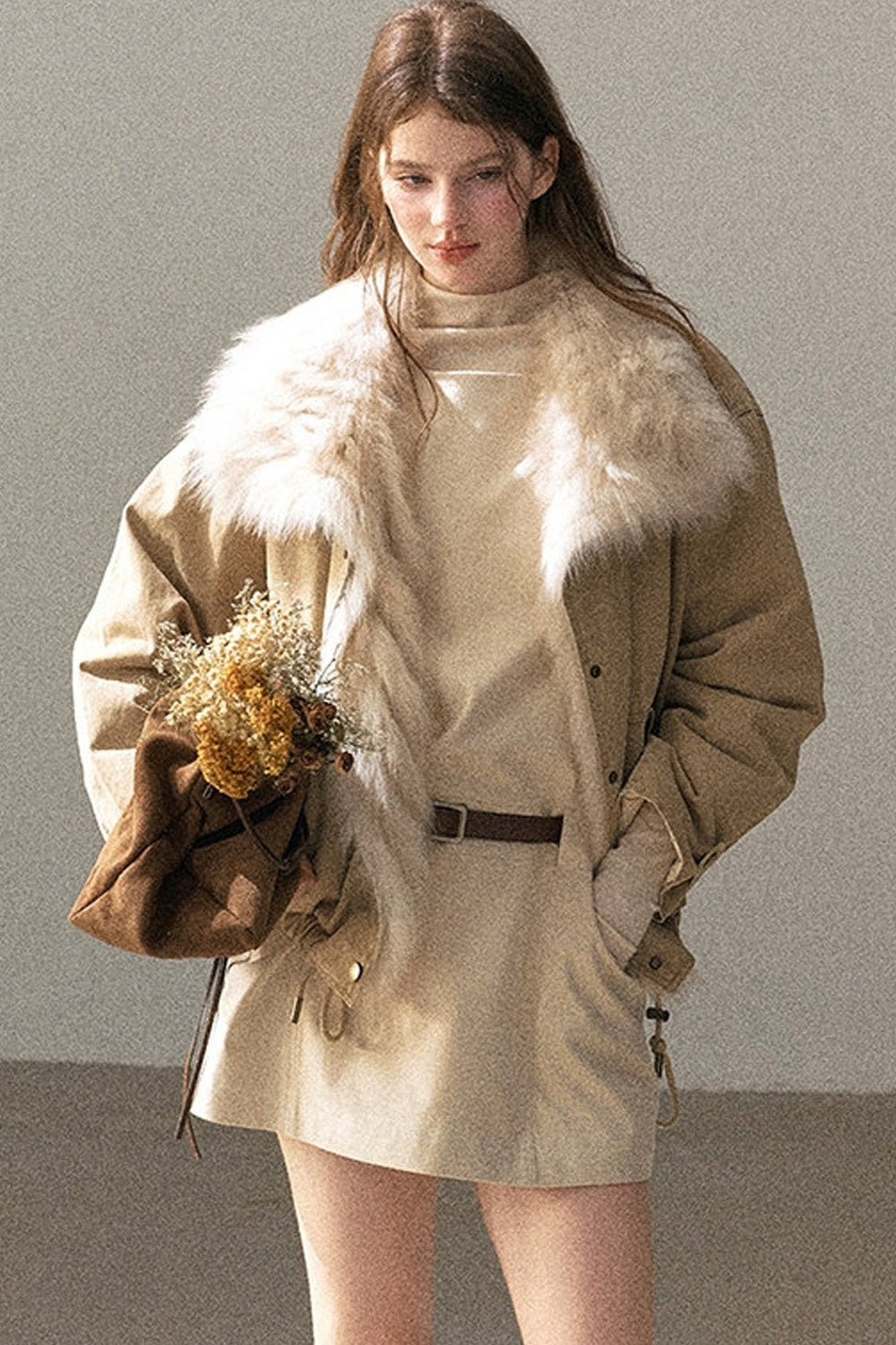 Fox Fur Collar Down Parka
