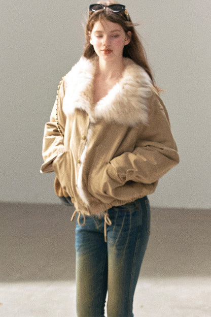 Fox Fur Collar Down Parka