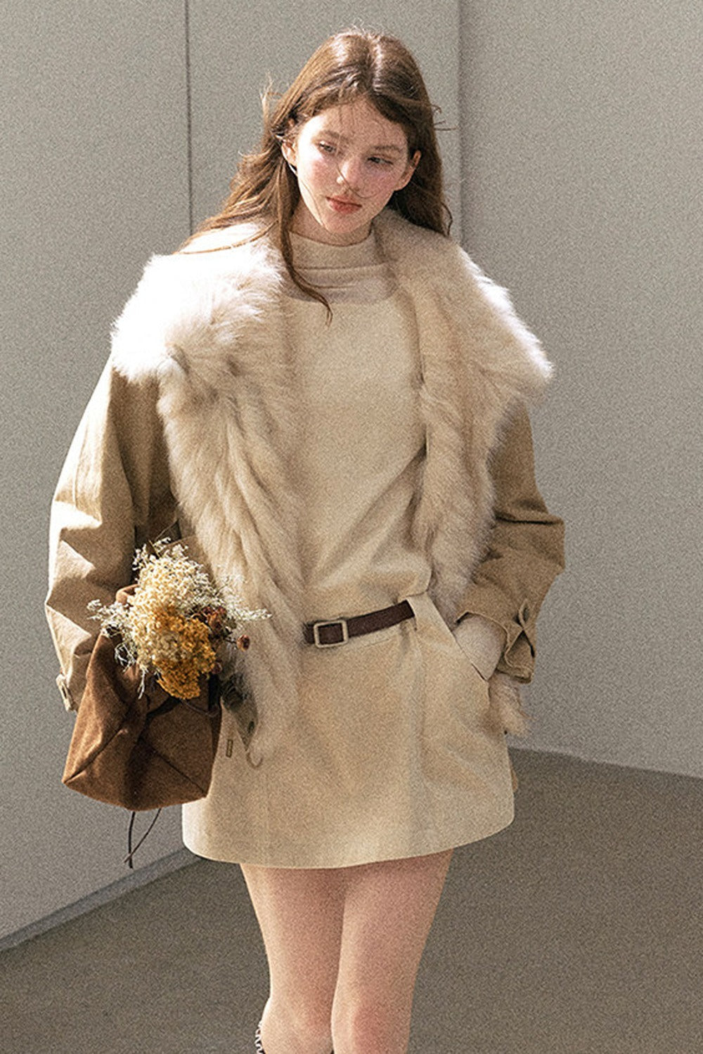 Fox Fur Collar Down Parka