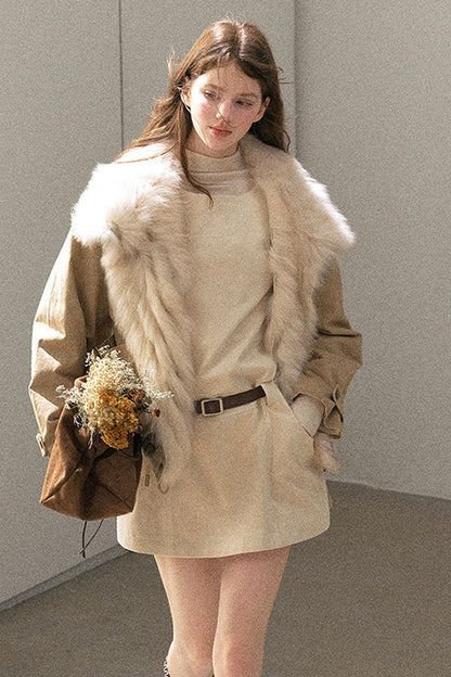 Fox Fur Collar Down Parka
