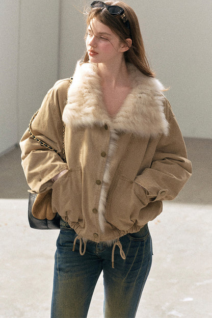 Fox Fur Collar Down Parka