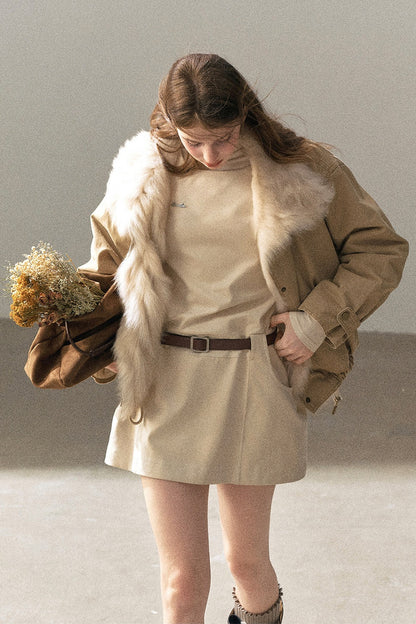 Fox Fur Collar Down Parka