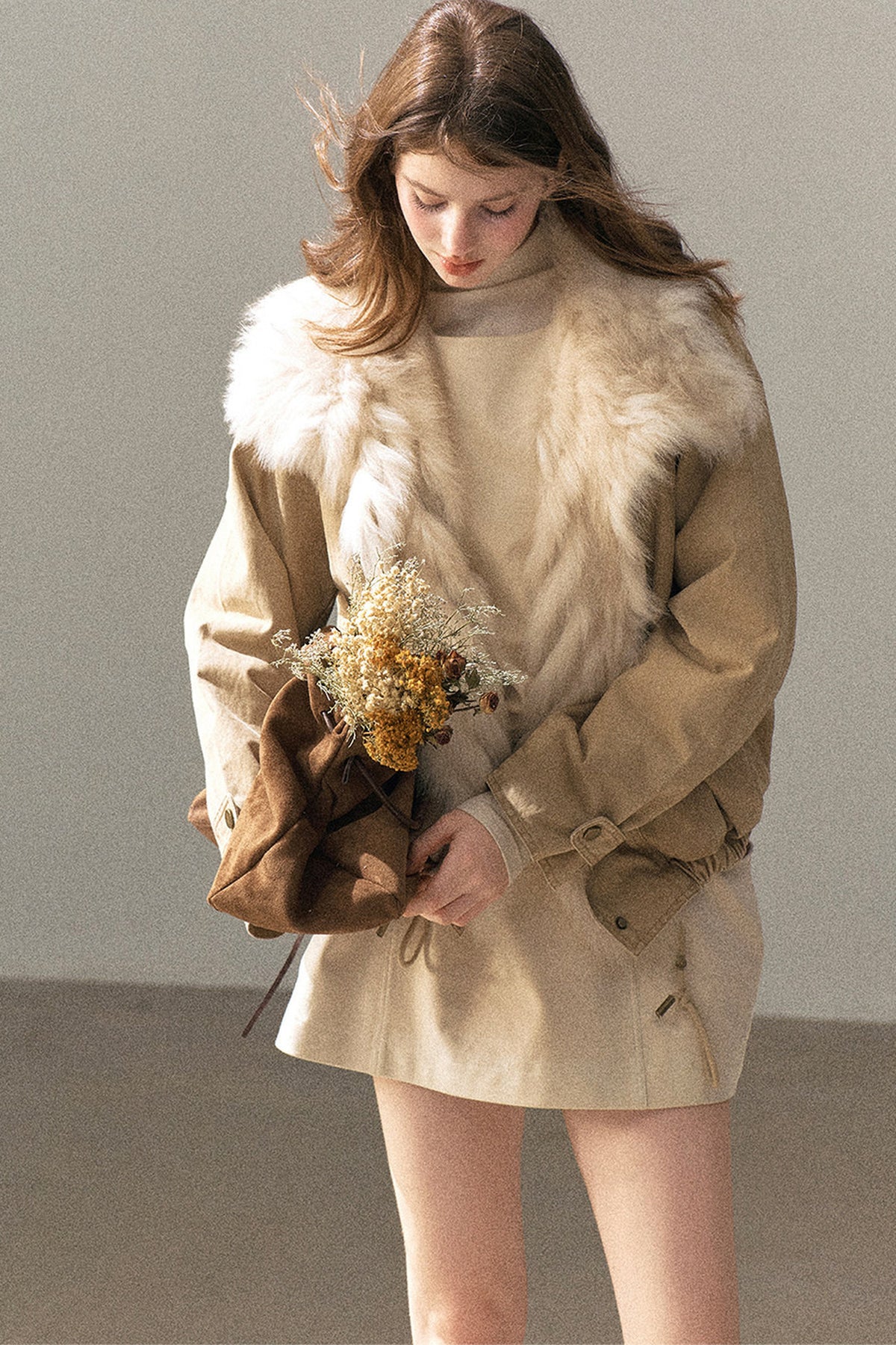 Fox Fur Collar Down Parka