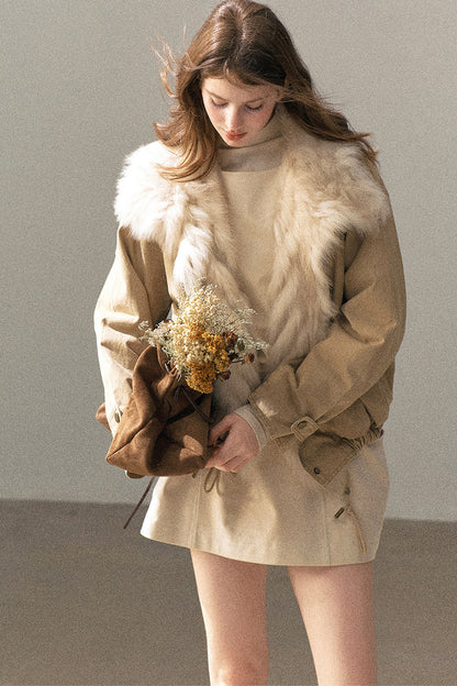 Fox Fur Collar Down Parka