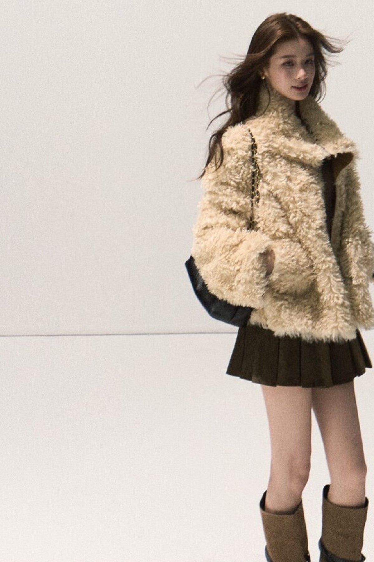 Reversible Suede Shearling Jacket Vest