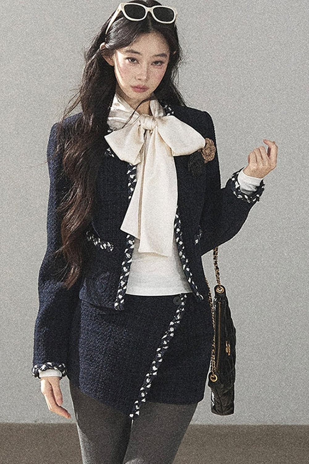 Ensemble veste en maille et pantalon Bluebell