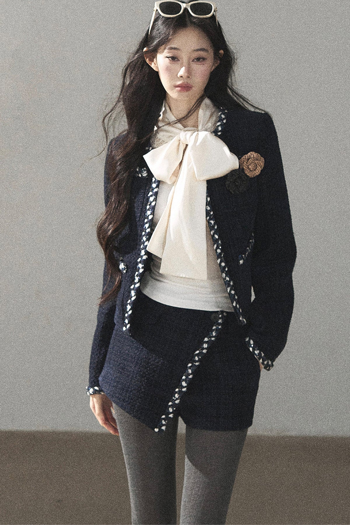 Ensemble veste en maille et pantalon Bluebell