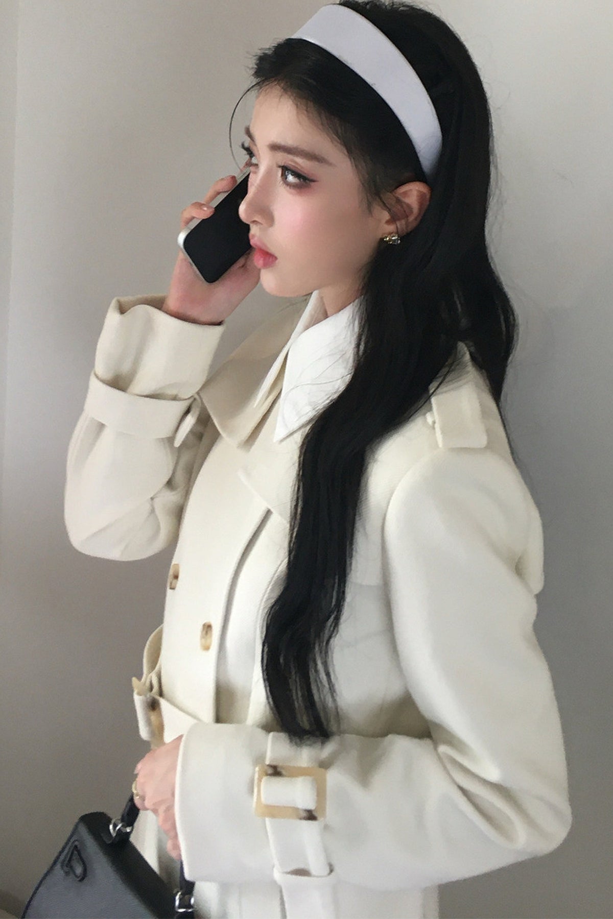 Mid-Length Double-Breasted Wool Coat