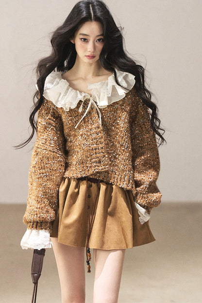 Multicolor Chunky Knit Cardigan