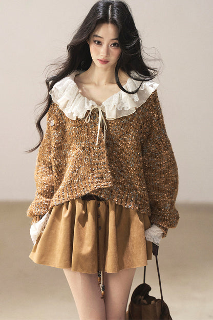 Multicolor Chunky Knit Cardigan
