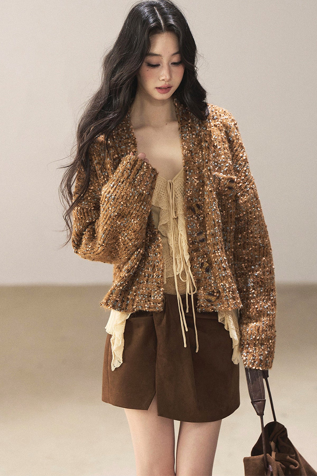 Multicolor Chunky Knit Cardigan