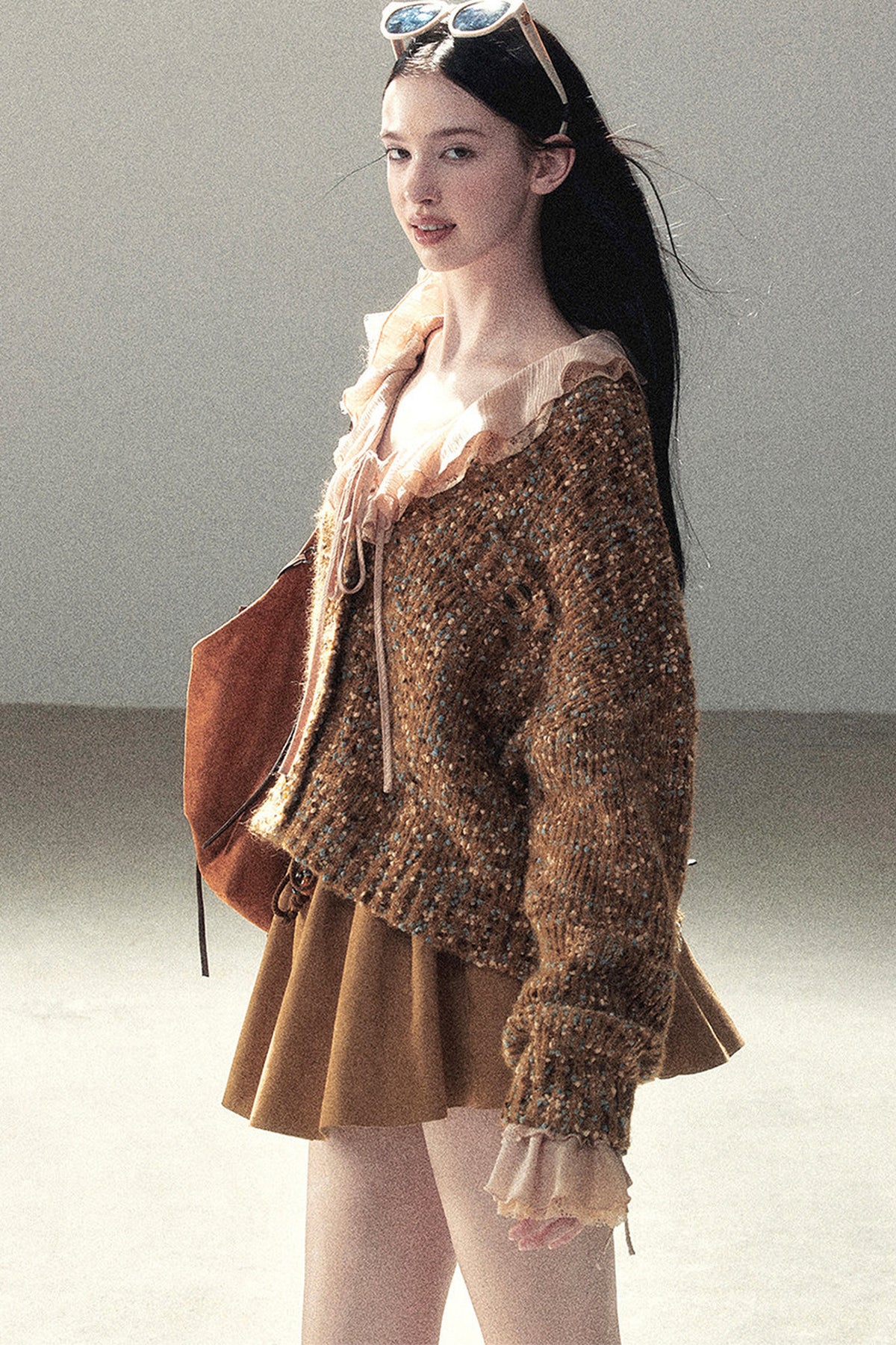 Multicolor Chunky Knit Cardigan