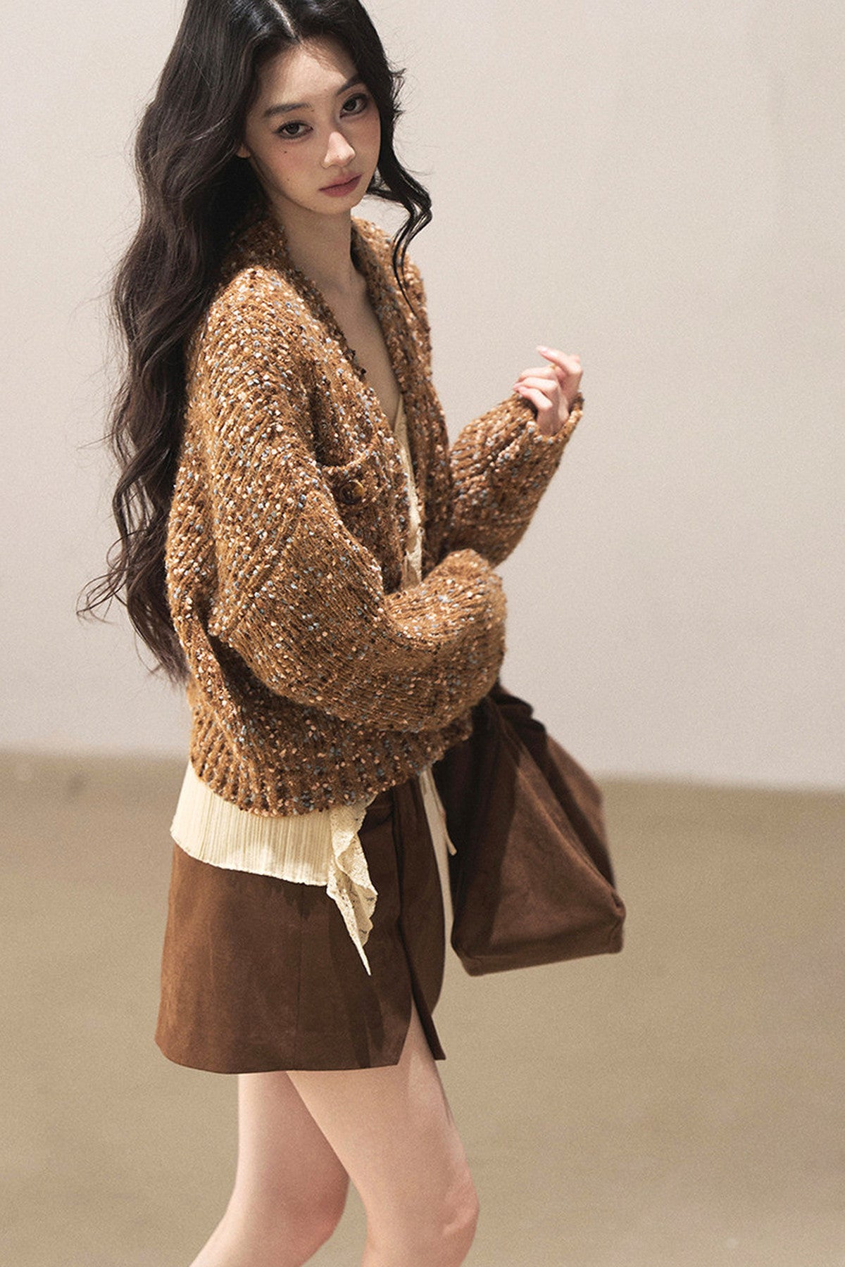 Multicolor Chunky Knit Cardigan
