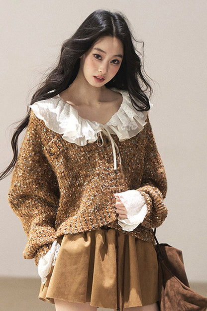 Multicolor Chunky Knit Cardigan