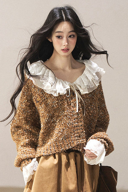 Multicolor Chunky Knit Cardigan