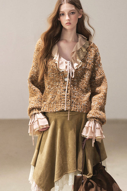 Multicolor Chunky Knit Cardigan