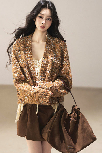 Multicolor Chunky Knit Cardigan