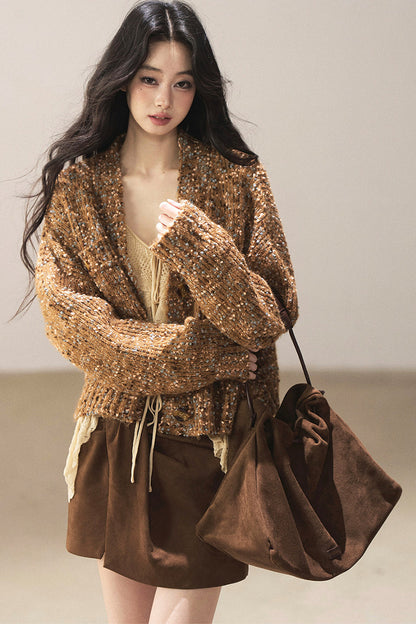 Multicolor Chunky Knit Cardigan