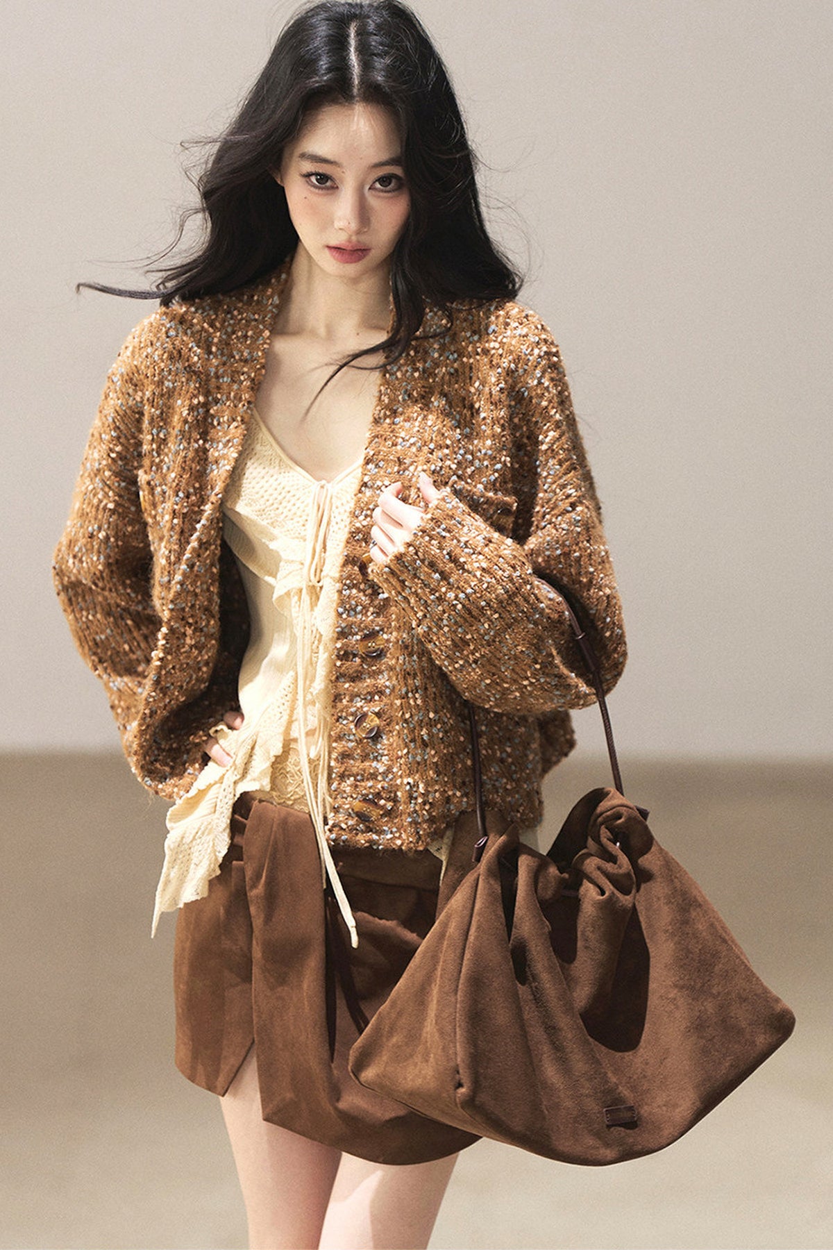 Multicolor Chunky Knit Cardigan