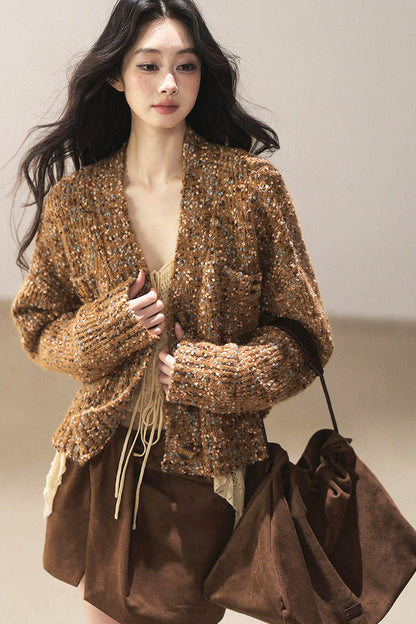 Multicolor Chunky Knit Cardigan