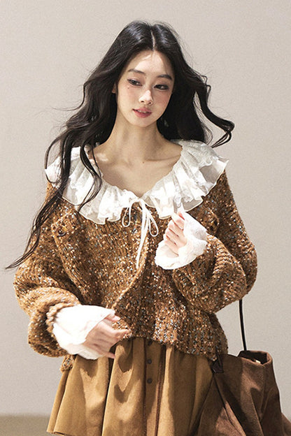 Multicolor Chunky Knit Cardigan