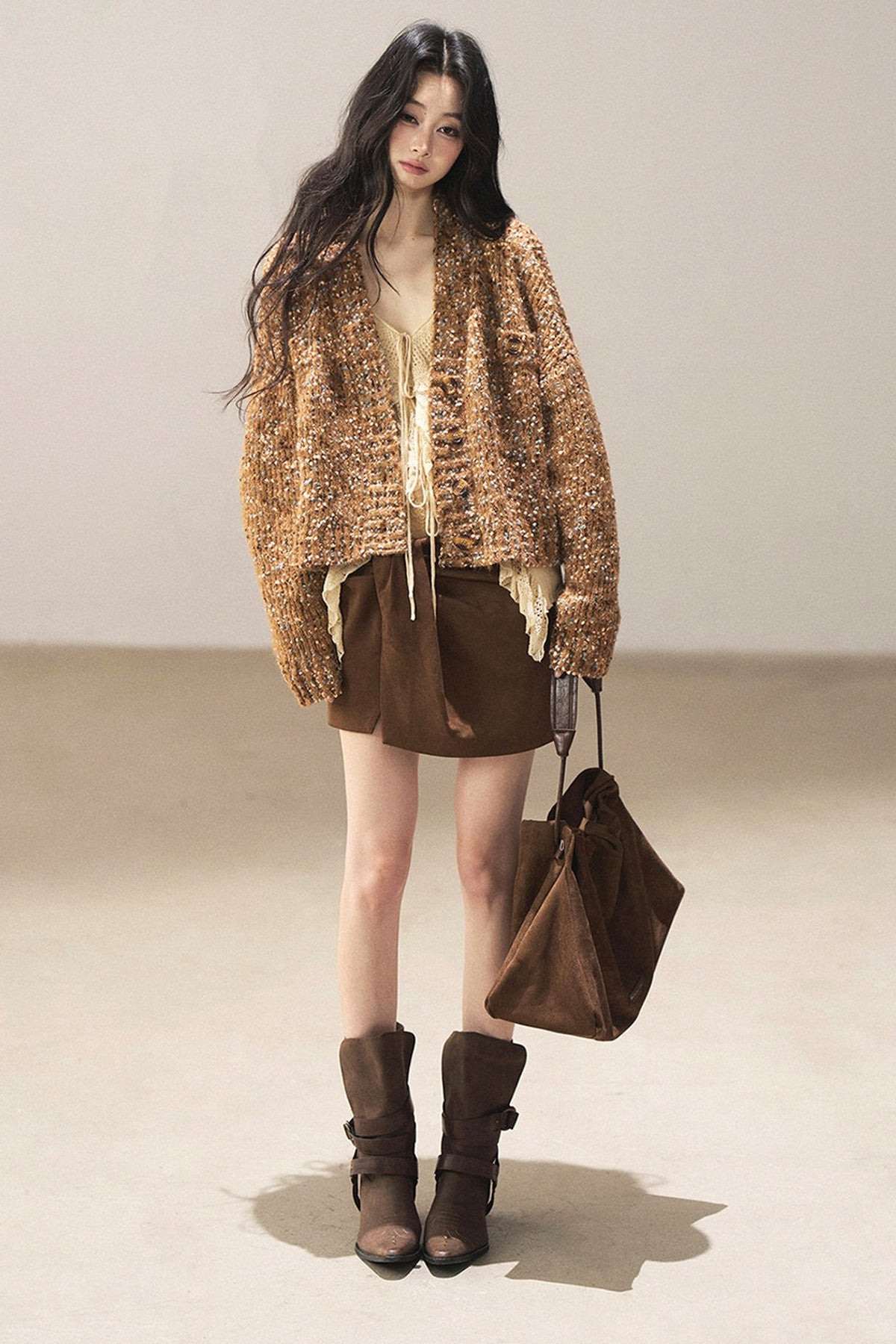 Multicolor Chunky Knit Cardigan