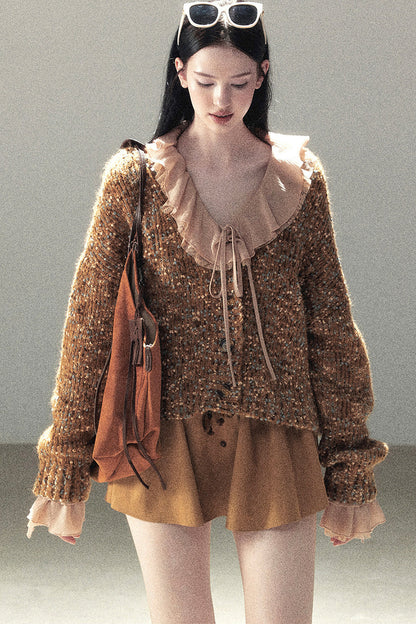 Multicolor Chunky Knit Cardigan