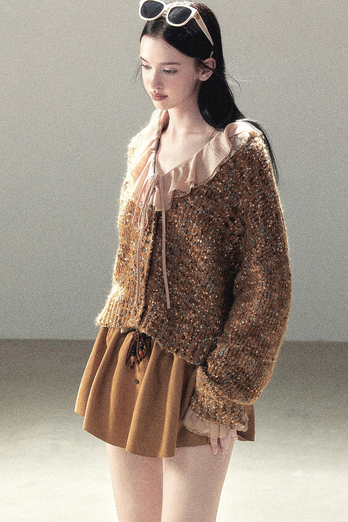 Multicolor Chunky Knit Cardigan