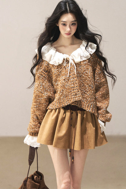 Multicolor Chunky Knit Cardigan