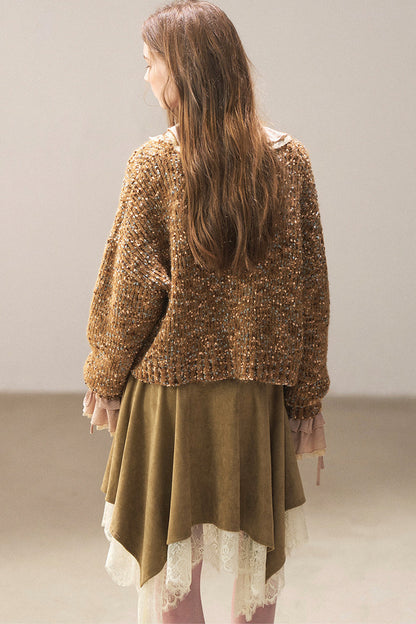 Multicolor Chunky Knit Cardigan