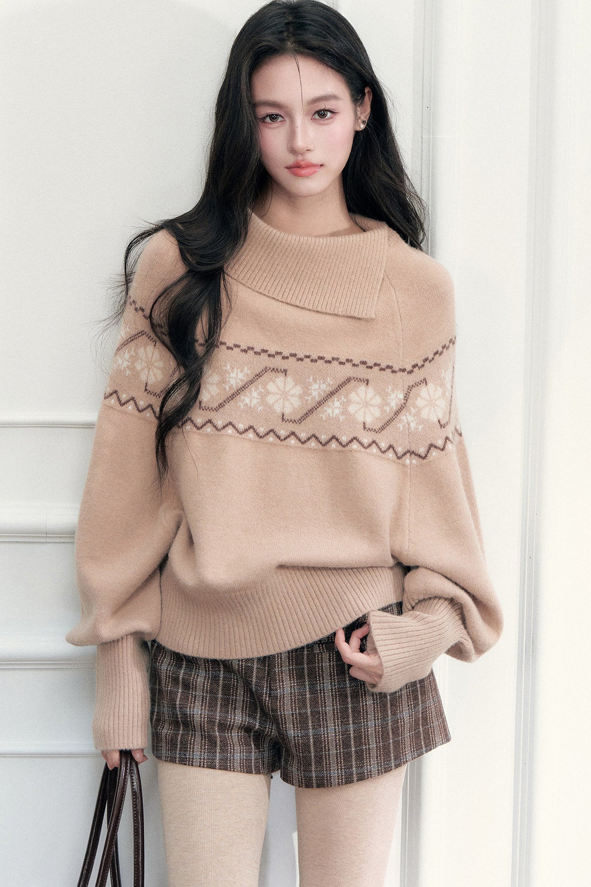 Fair Isle Jacquard Batwing Sweater