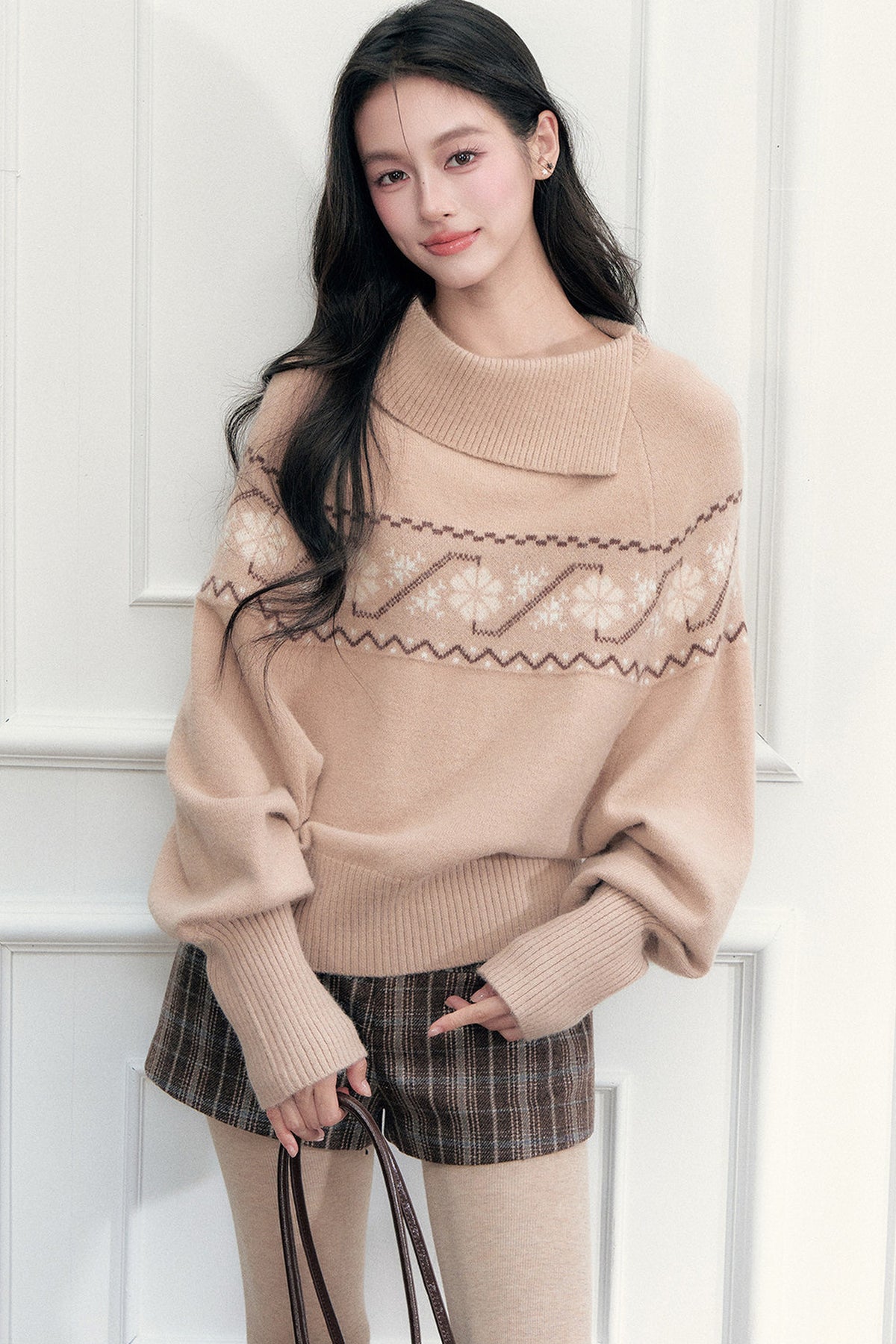 Fair Isle Jacquard Batwing Sweater